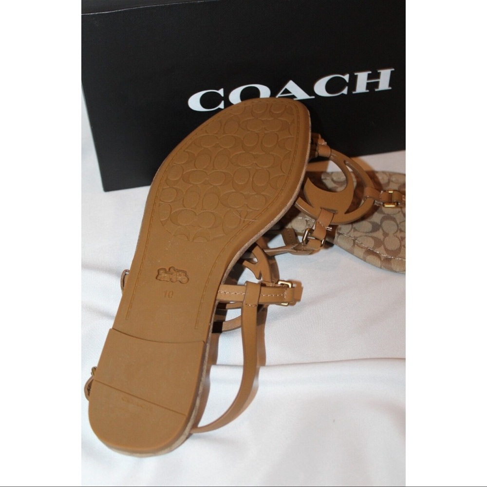 Coach Authentic Brown Logo Sandals for Women - Picture 5 of 7